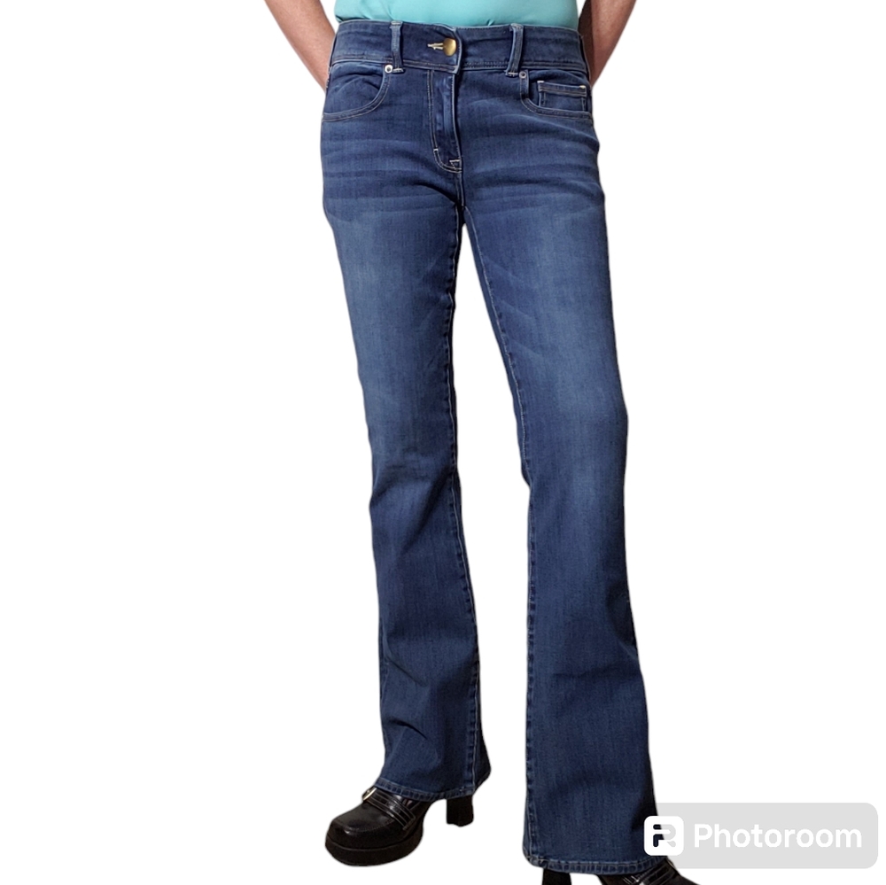 American Eagle 360 Super‎ Stretch Kick Bootcut Jeans Women's Sz 6 Low Rise Y2K